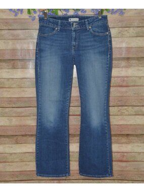 Levis 529 Curvy Bootcut Stretch Jeans Womans 12 W31 L32 Flare Denim Flap Pockets